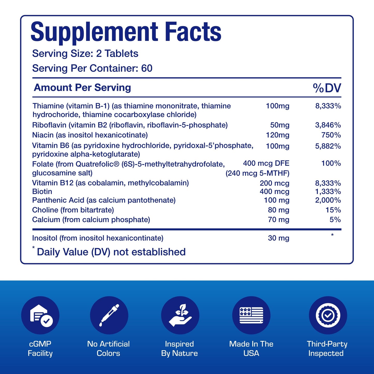 Detalle etiqueta Super B Complex Anabolic Laboratories