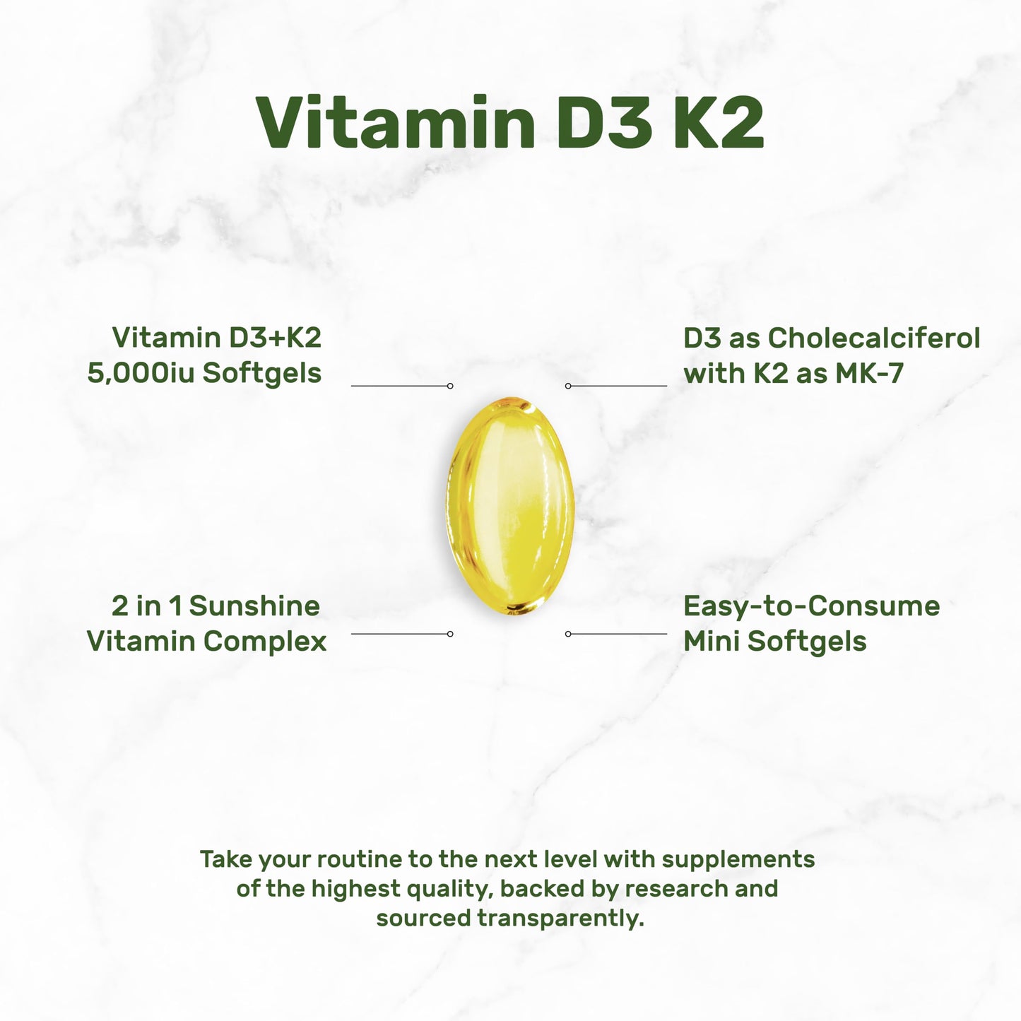 Detalle etiqueta suplemento DEAL SUPPLEMENT vitamina D3 K2