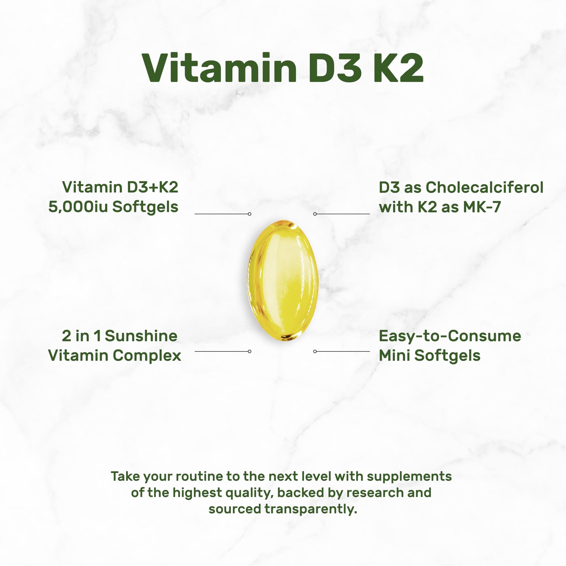 Detalle etiqueta suplemento DEAL SUPPLEMENT vitamina D3 K2