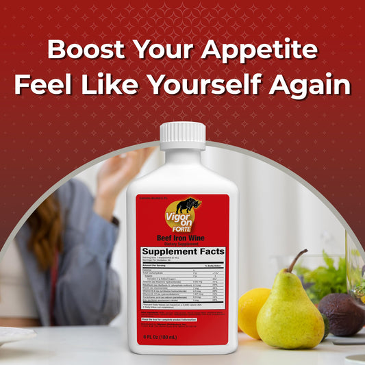 Detalle etiqueta suplemento VIGORON FORTE con vitaminas B y hierro