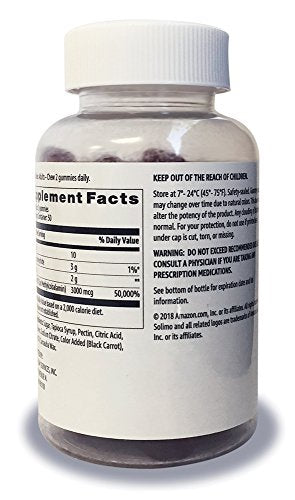 detalle etiqueta vitaminas b12 y c gomitas amazon basics