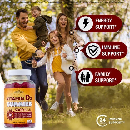 Detalle gominolas NEW AGE vitamina D3 textura masticable