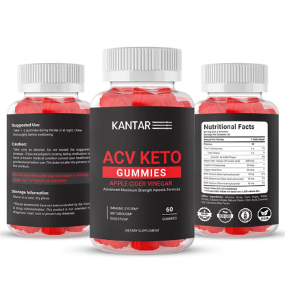Detalle gomitas KANTAR ACV Keto con ingredientes naturales