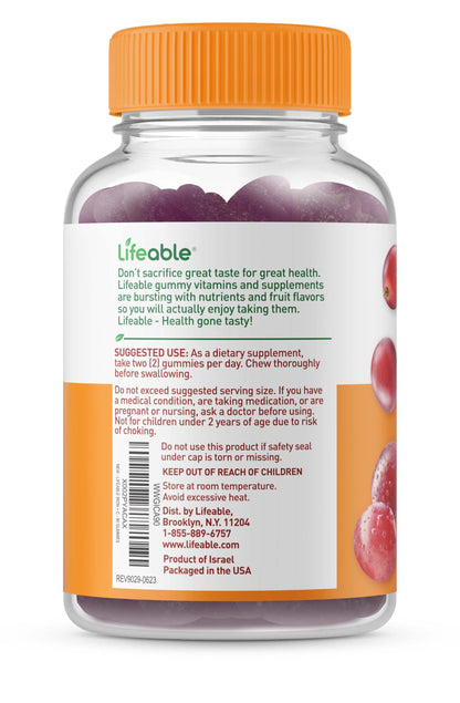 Detalle gomitas masticables Lifeable hierro y vitamina c