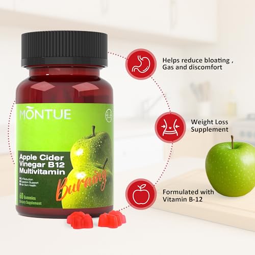 Detalle gomitas saludables Montue con manzana y vitamina B12