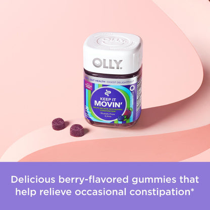 Detalle gomitas OLLY con biotina y rúibarbo para salud capilar y digestiva