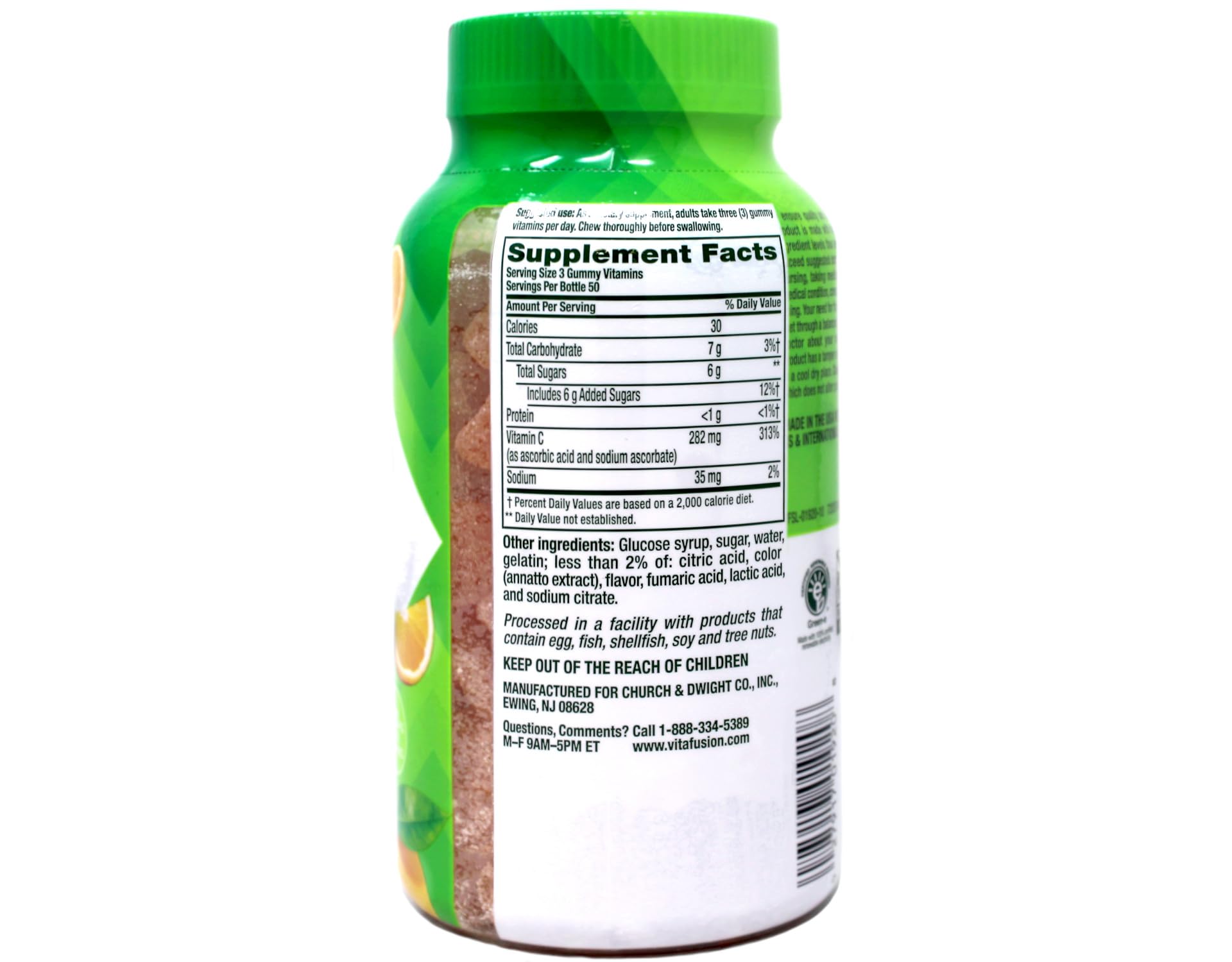 Detalle gomitas Vitafusion Power C vitamina C