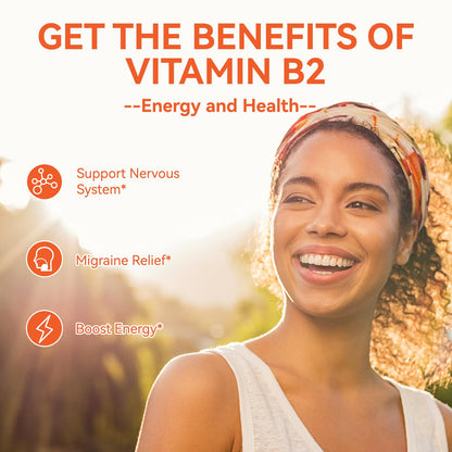 Detalle gomitas vitamina B2 400mg para migraña salud nerviosa