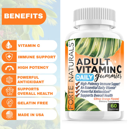 Detalle gomitas de vitamina C 250 mg FORTE NATURALS