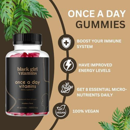 Detalle de gummies Black Girl Vitamins multivitaminas mujeres