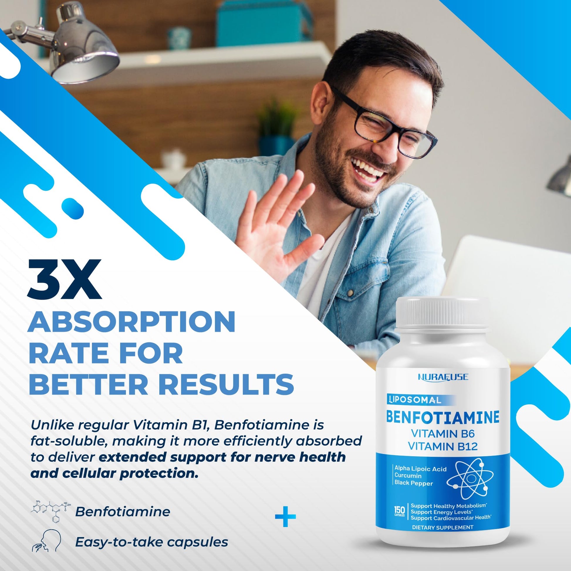Detalle ingredientes benfotiamina Nurafuse liposomal