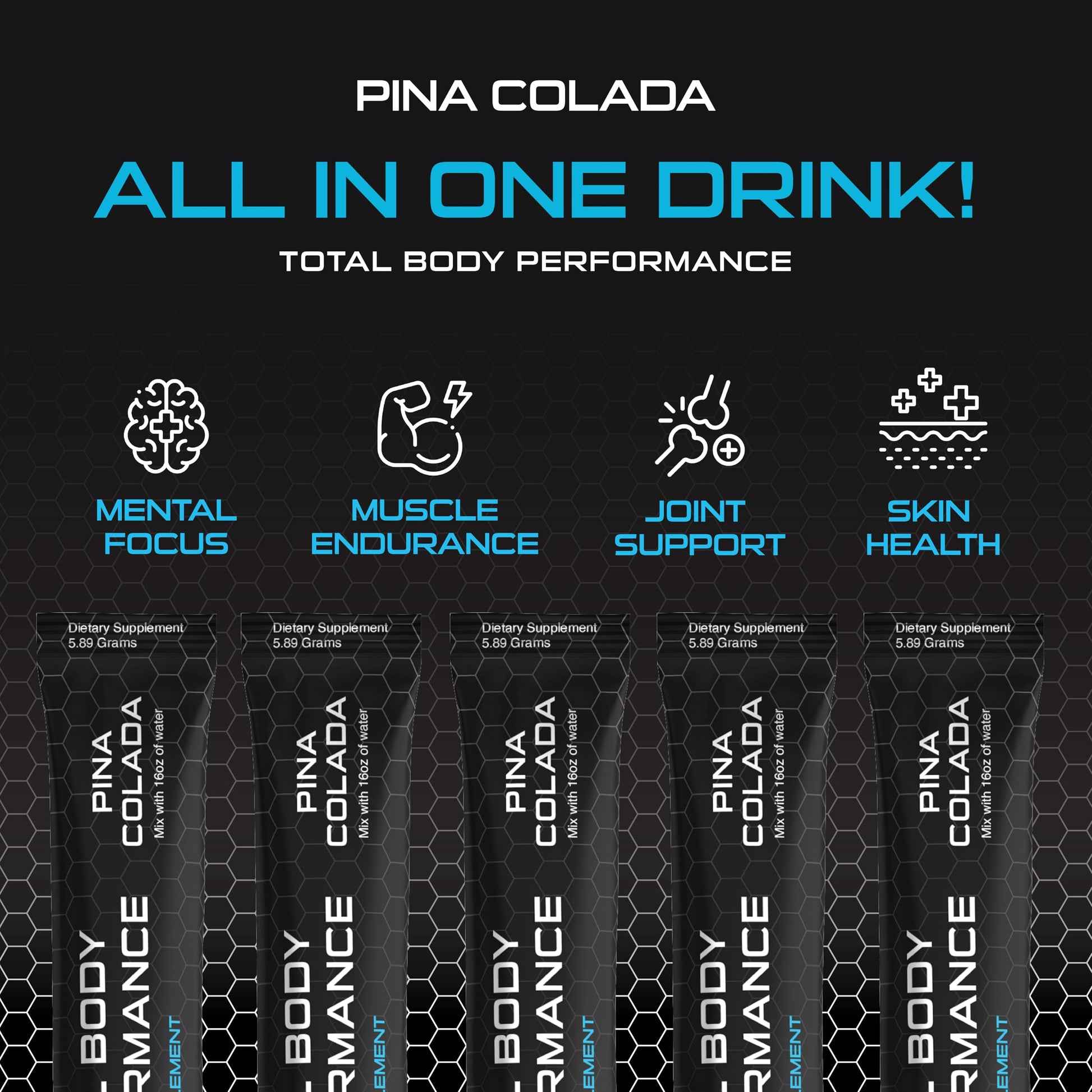 Detalle ingredientes mezcla bebida 4D Total Body
