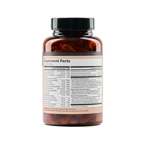 Detalle de ingredientes del multivitamínico