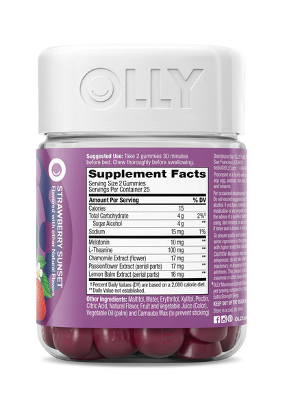 Detalle ingredientes naturales en gominolas OLLY