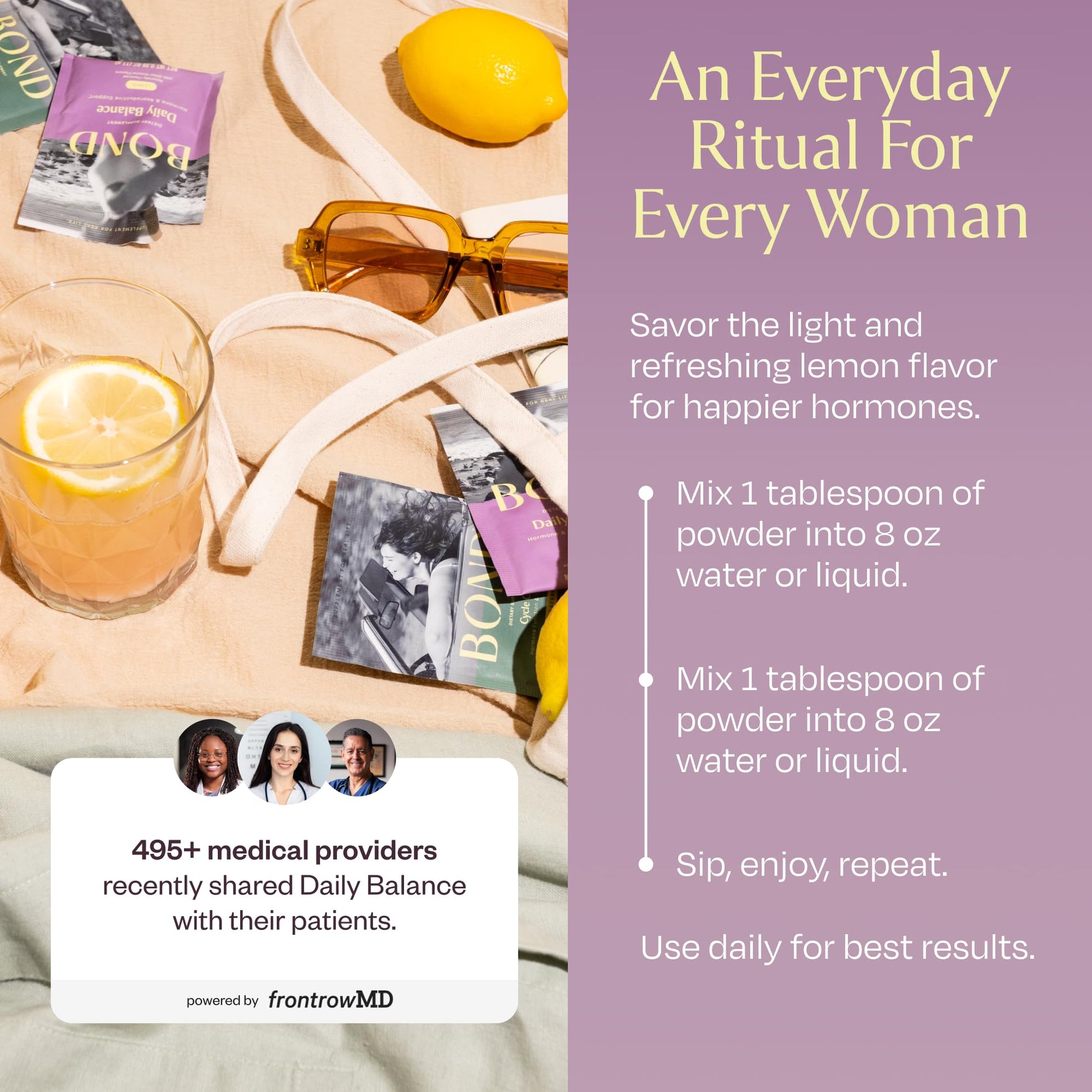 Detalle de ingredientes premium BOND suplemento hormonal femenino