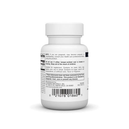 Detalle de ingredientes Source Naturals B-6 coenzimado