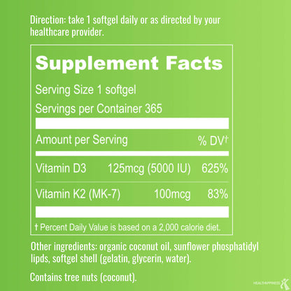 Detalle ingredientes suplemento UpNourish Magnesio Citrato y Vitamina D3