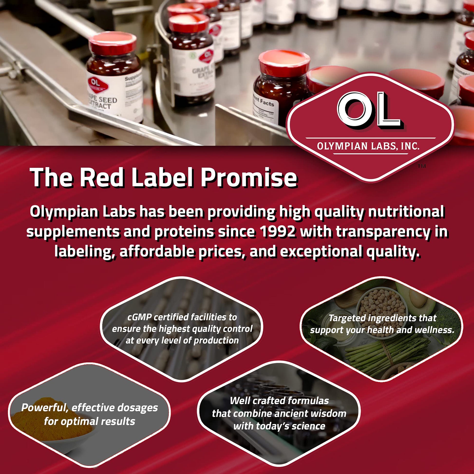 Detalla paquete cápsulas antioxidantes Olympian Labs