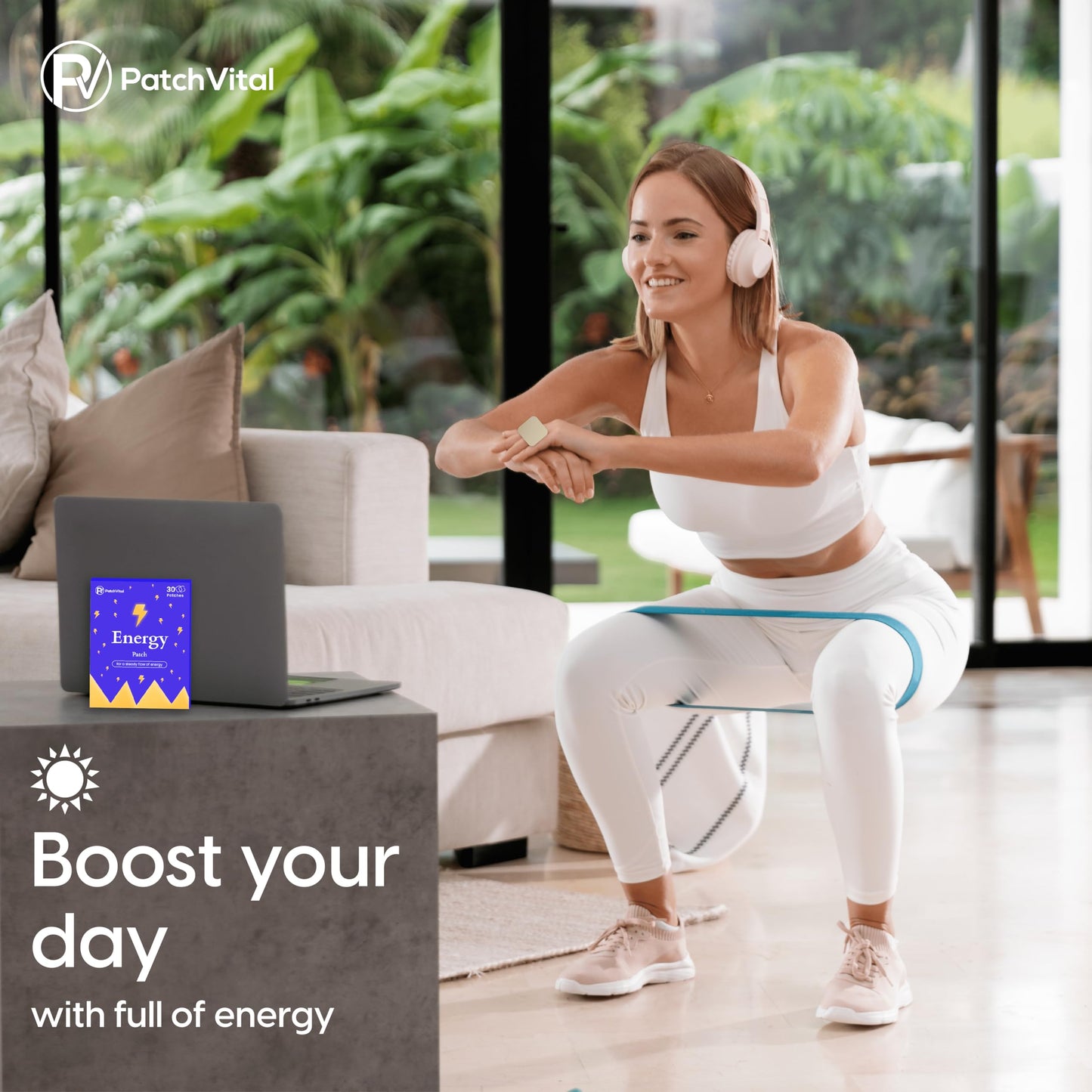 Detalle parches Vital Energy para energía y enfoque