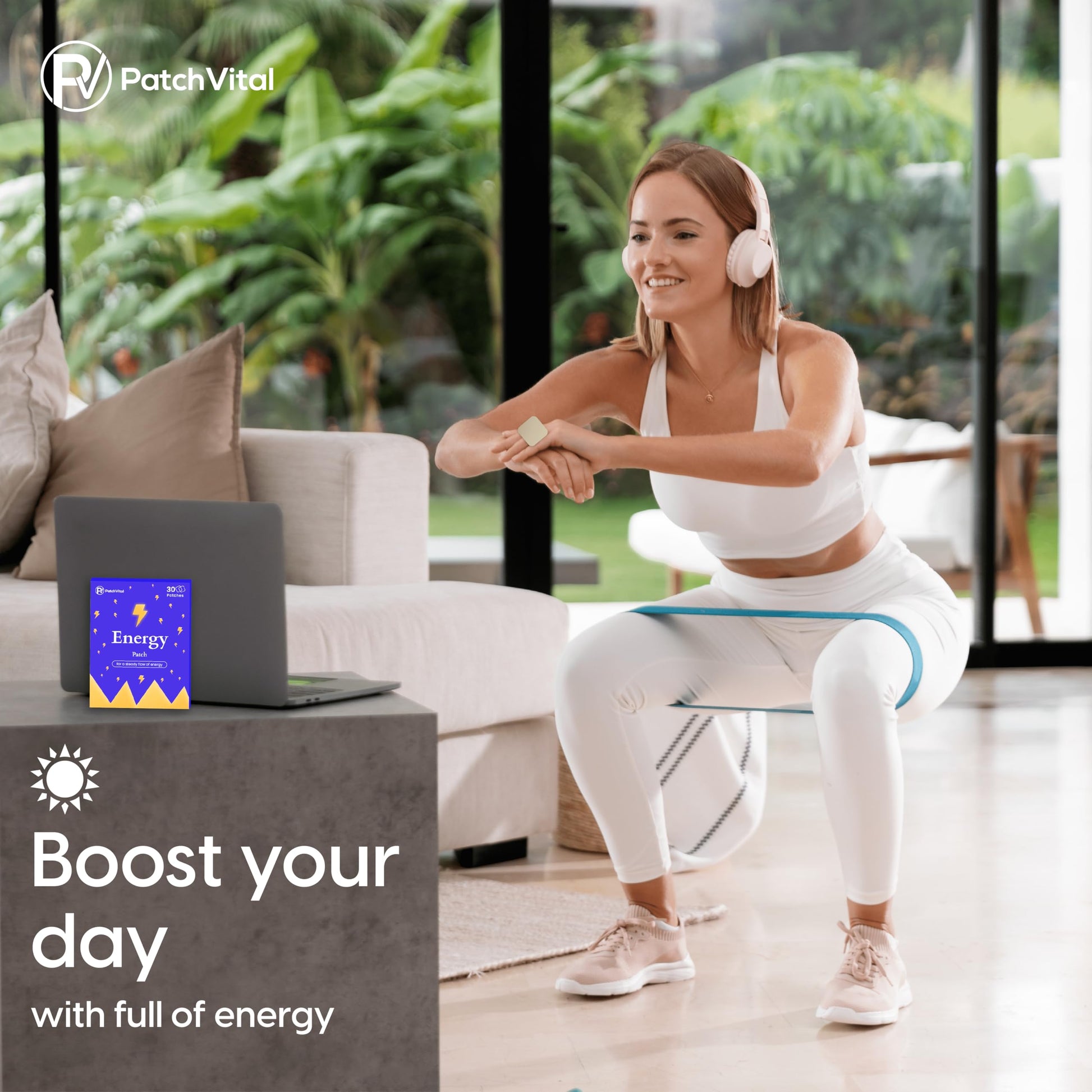 Detalle parches Vital Energy para energía y enfoque