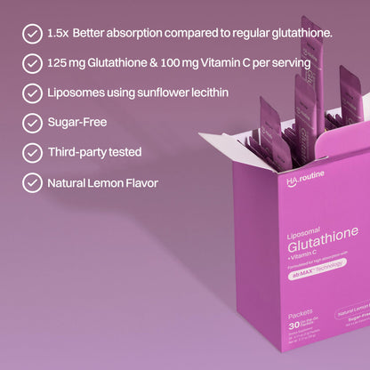 Detalle polvo glutatión liposomal Haroutine