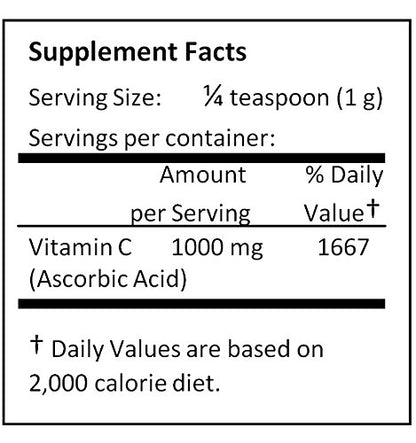 Detalle polvo vitamina c ácido ascórbico Nusci