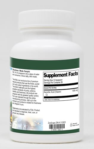 Detalle polvo vitamina C Terravita ácido ascórbico 1 oz