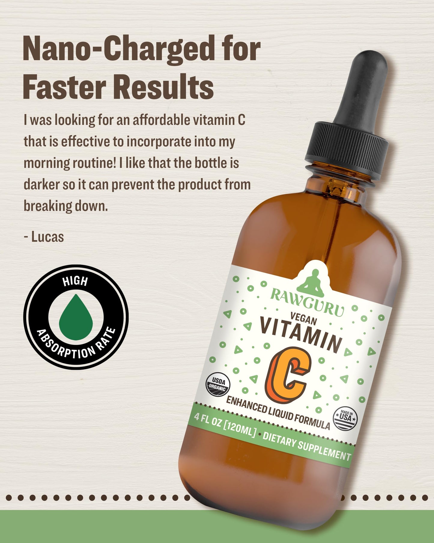 Detalle RawGuru vitamina c líquida antioxidante
