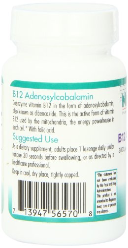 Detalle suplemento B12 Nutricology adenosilcobalamina