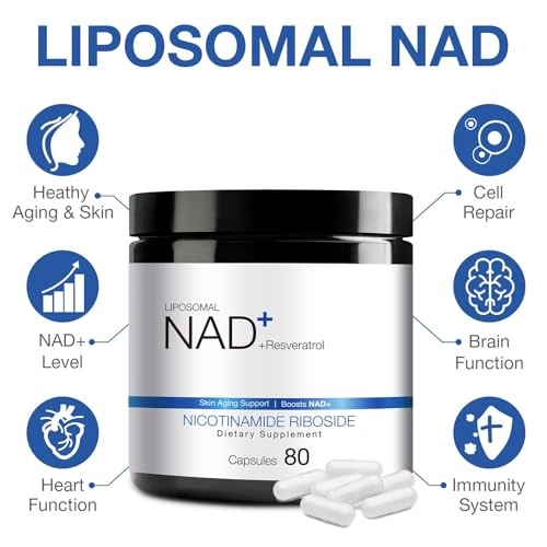Detalle suplemento NAD+ Resveratrol 1000mg.