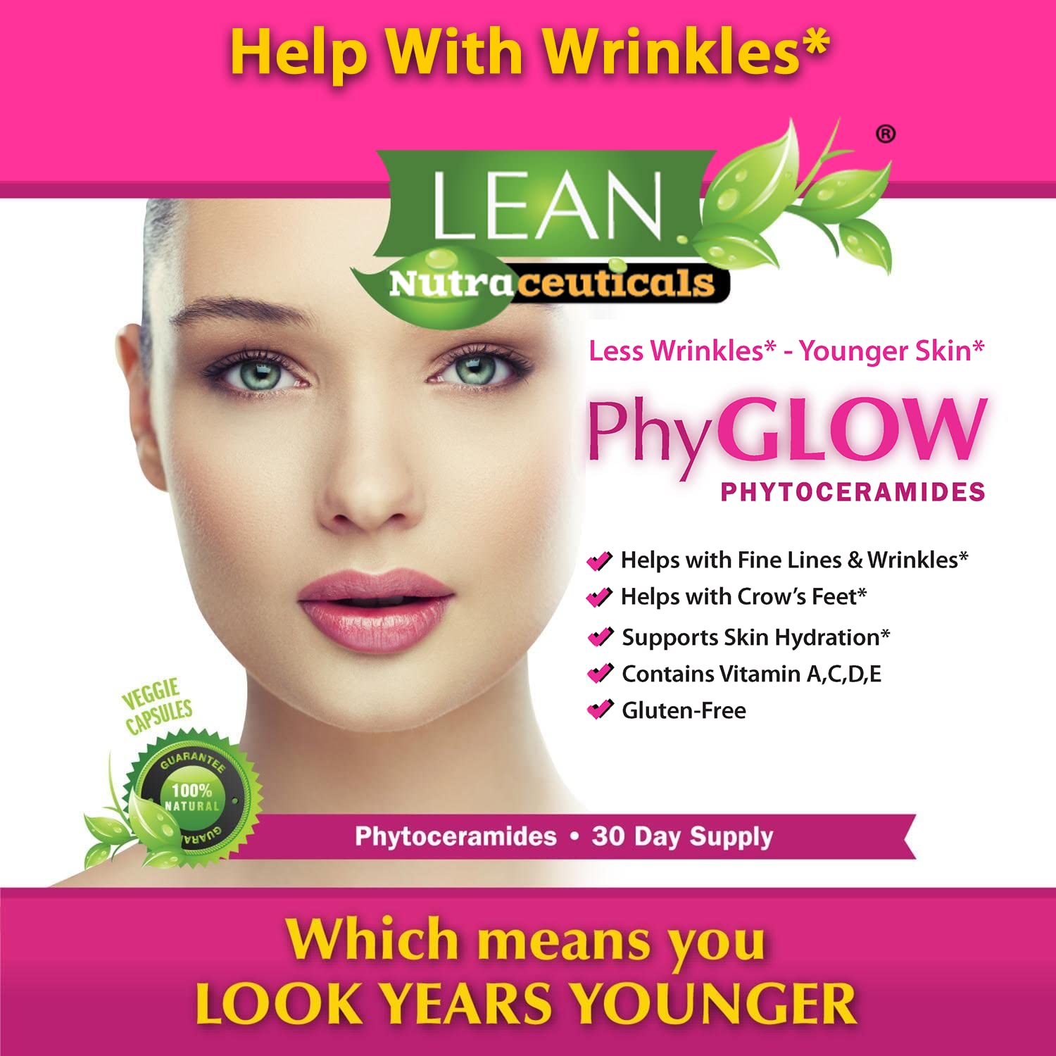 Detalle de suplemento PhyGLOW Phytoceramides