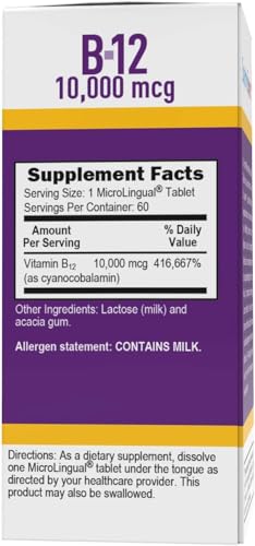 Detalle tableta disoluble de Superior Source B12 10000mcg