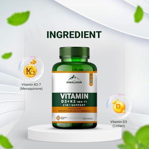 Detalle tabletas Divya Himalayan Vitamina D3 K2