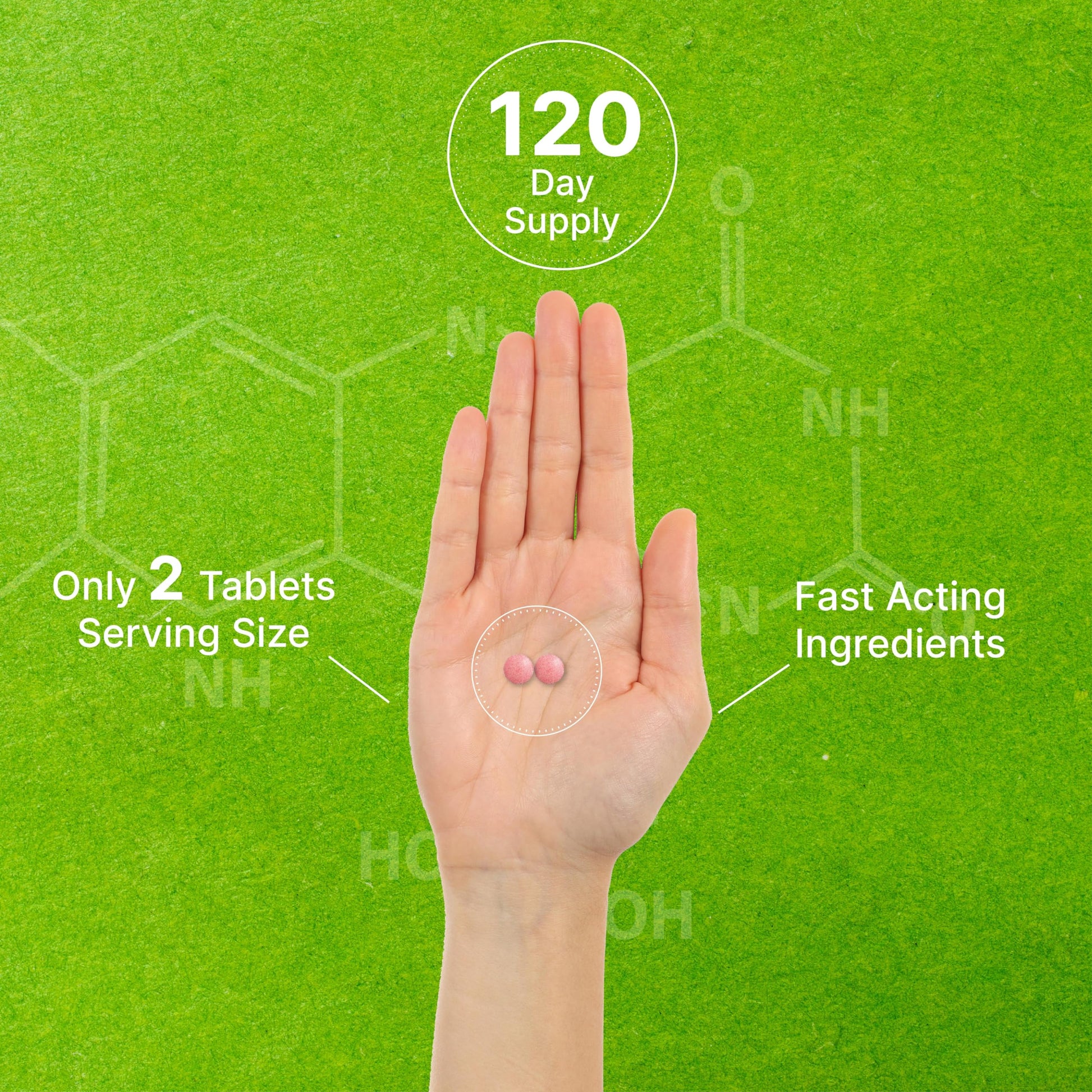 Detalle de tablets masticables de B12 metilcobalamina