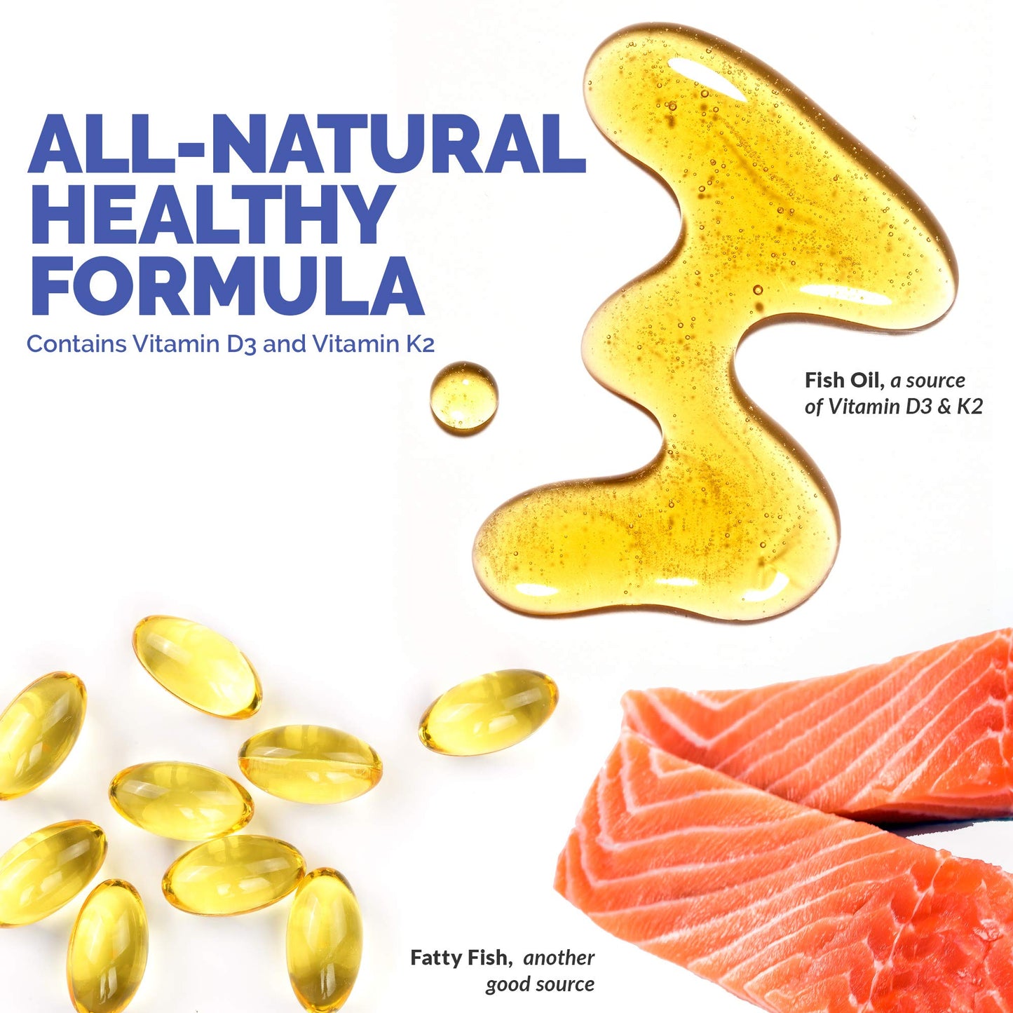 Detalle de tabletas masticables GL Nutrition vitamina D3 y K2 MK7