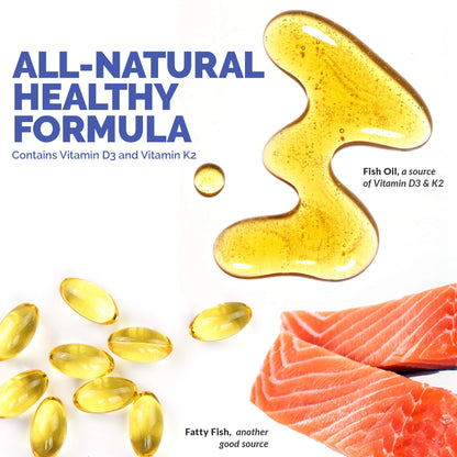Detalle de tabletas masticables GL Nutrition vitamina D3 y K2 MK7