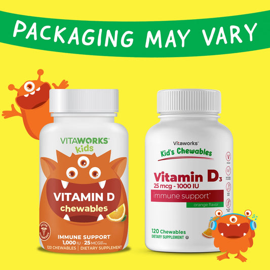 Detalle tabletas masticables vitamina D para niños