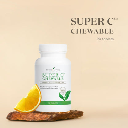 Detalle tabletas Young Living Super C vitamina C natural