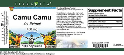 detalle tapa camu camu 4 a 1 450mg frascos terravita