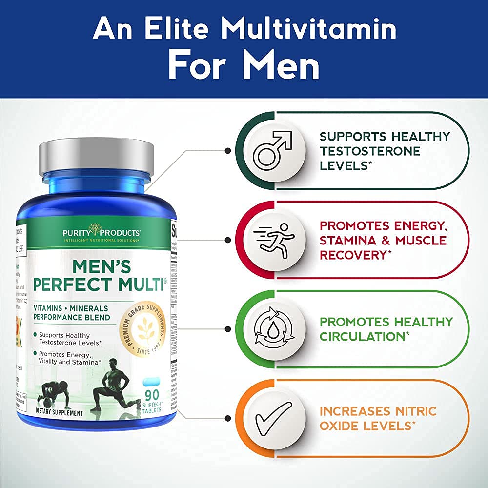 Detalles etiquetas suplementarias Purity Products hombres