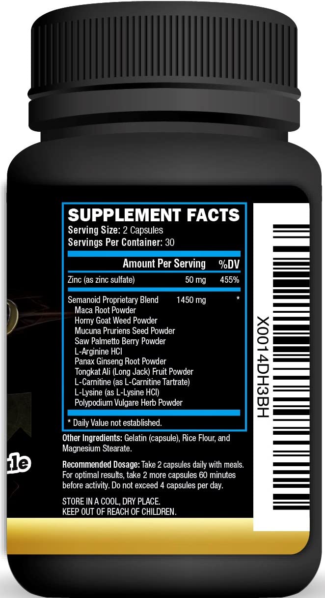 Detalles de ingredientes y suplementos SEMANOID