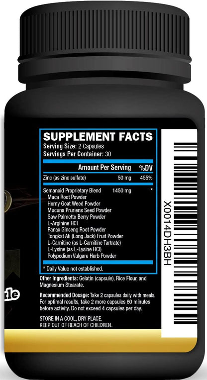 Detalles de ingredientes y suplementos SEMANOID