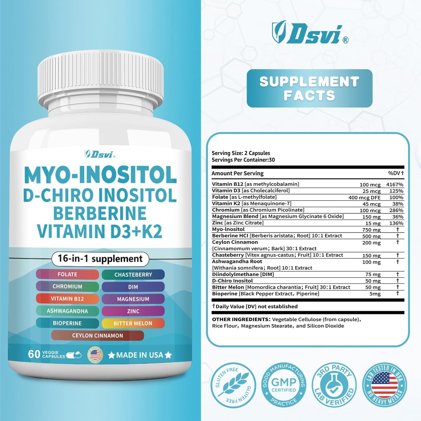 Detalles ingredientes suplemento Dr.LexMoss inositol natural