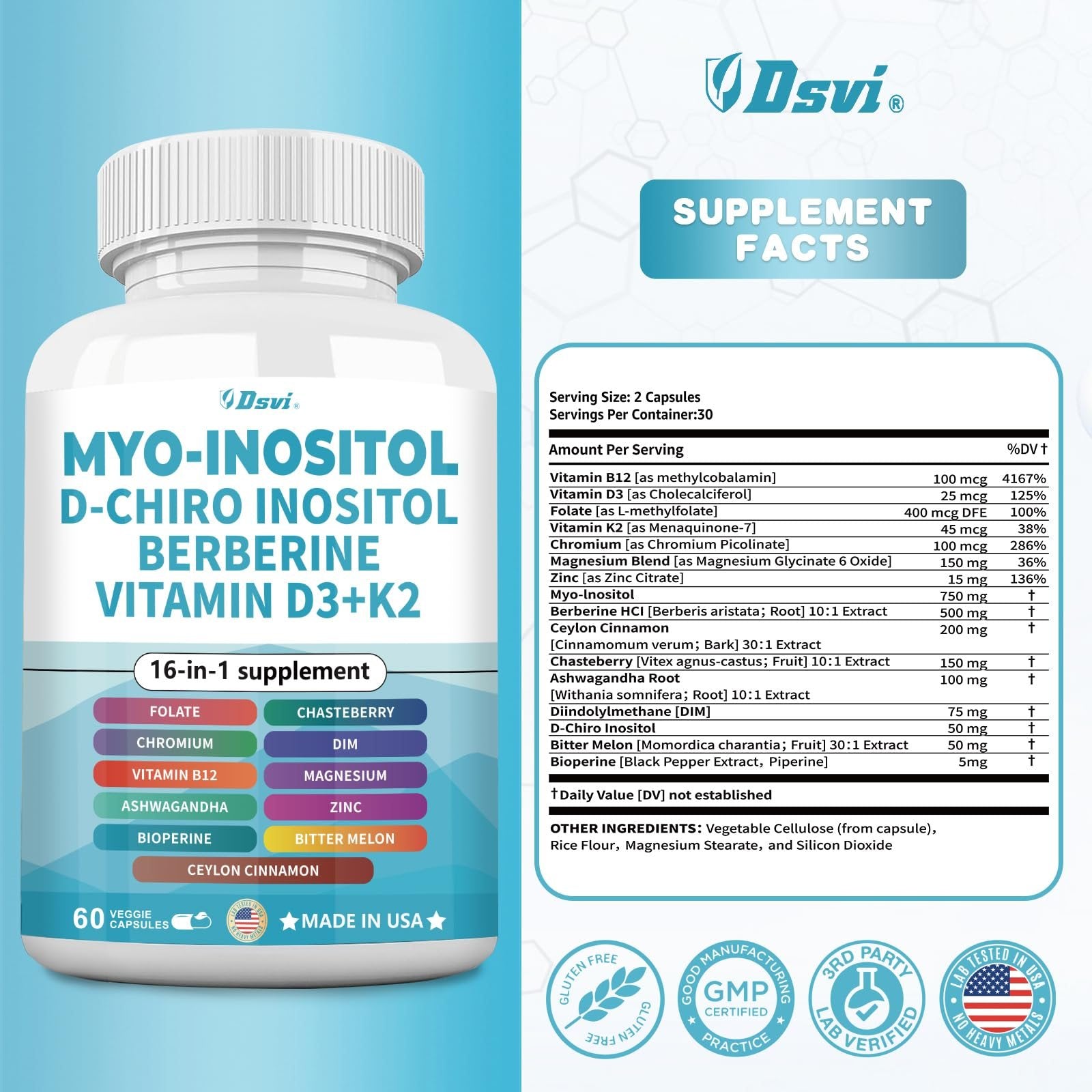 Detalles ingredientes suplemento Dr.LexMoss inositol natural