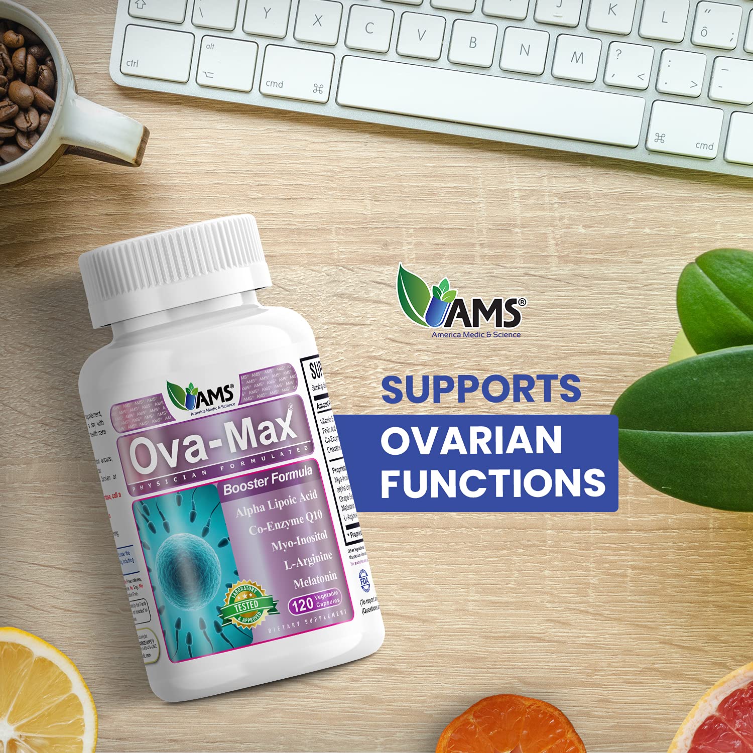Detalles ingredientes OVA-Max vitaminas prenatales para mujeres