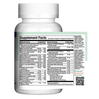 Detalles de los ingredientes del suplemento Maxi Health