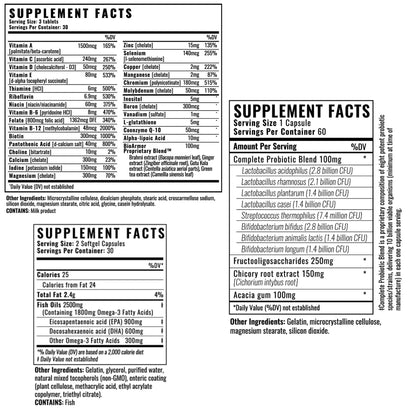 Detalles de los ingredientes del suplemento Wilderness Athlete