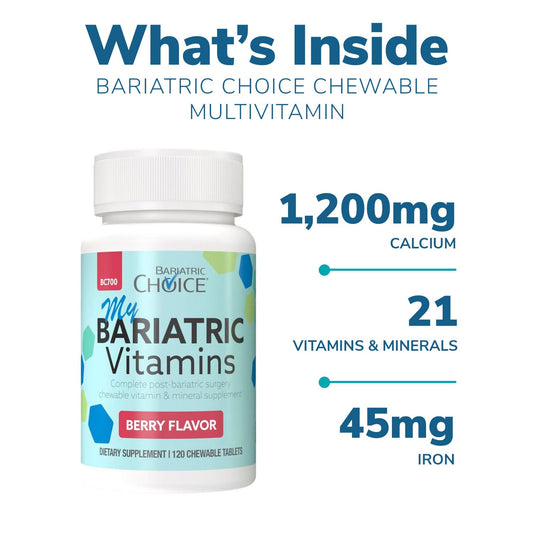 detalles multivitaminas bariatric choice con calcio y hierro