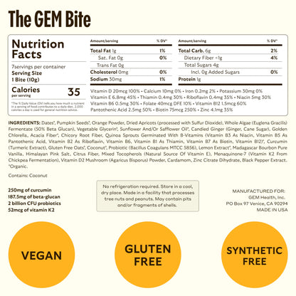 Detalles nutricionales de GEM superalimento