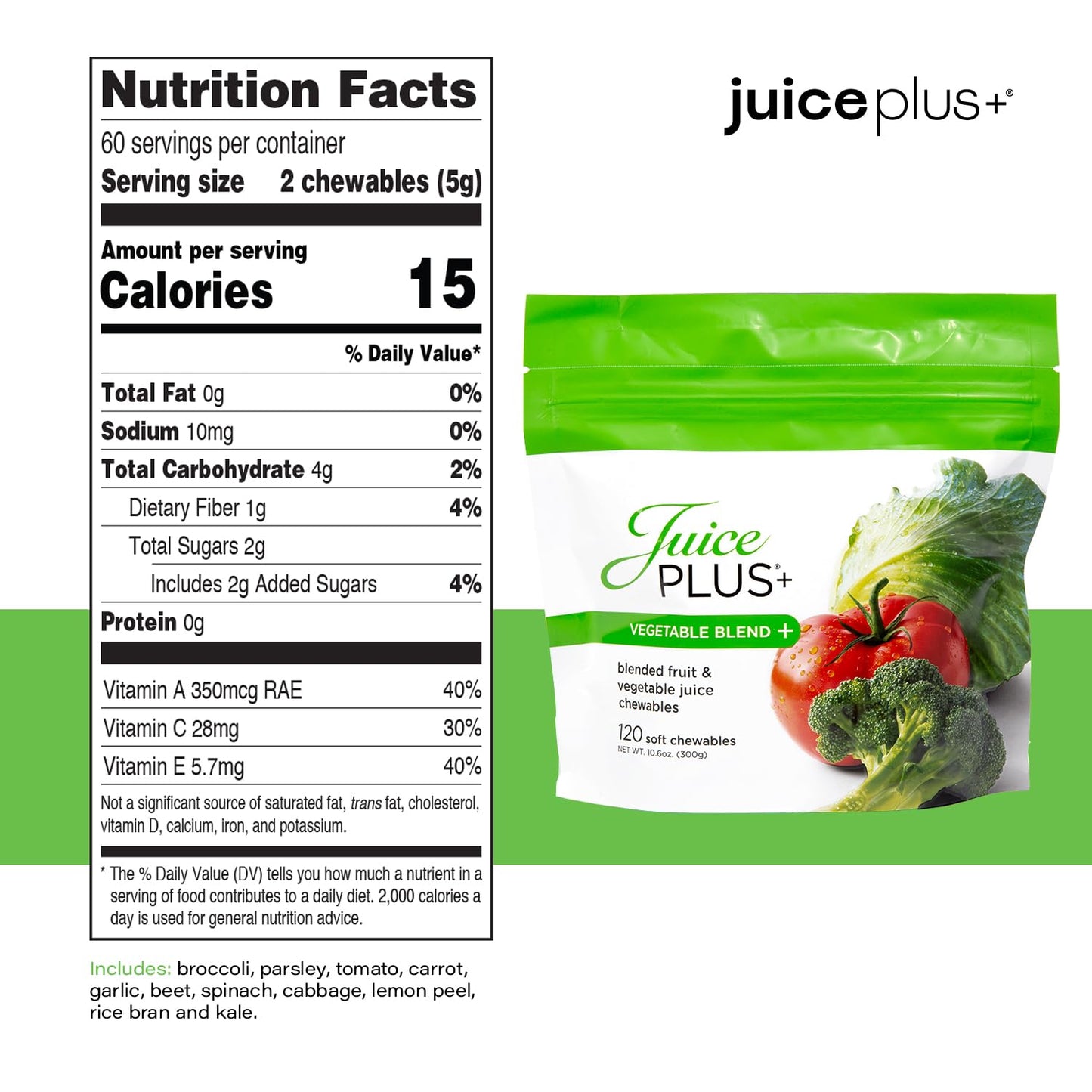 detalles nutricionales gomitas juice plus
